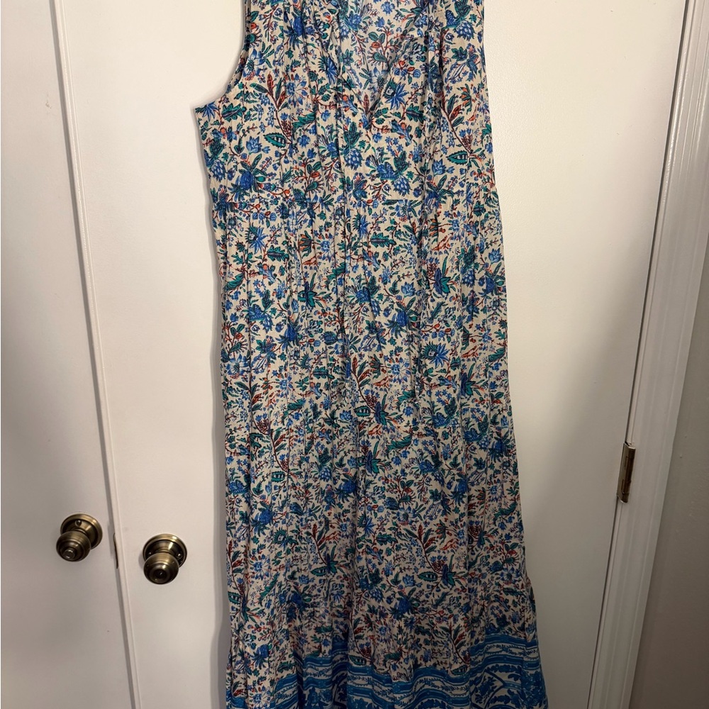 Tuckernuck Blue and White Floral Maxi Dress
